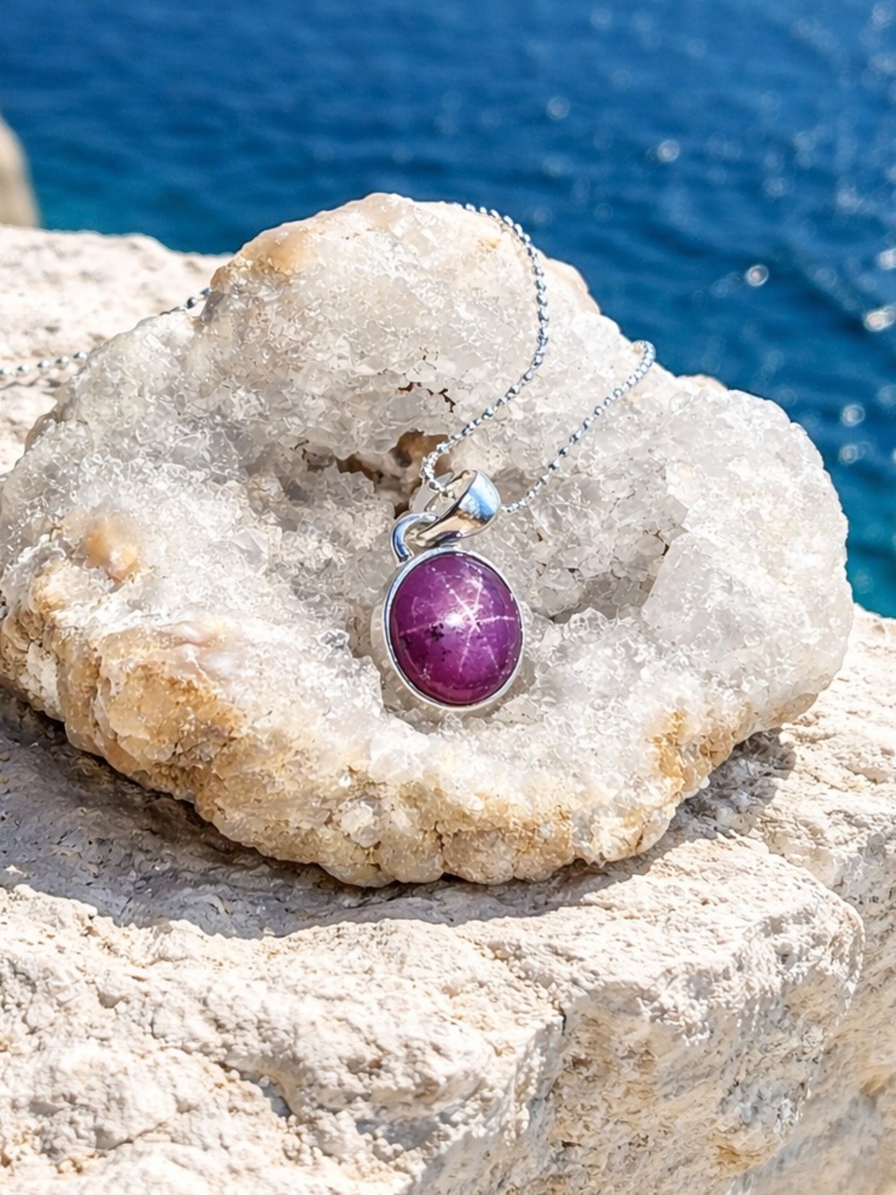 NEW! Ruby Star Necklace